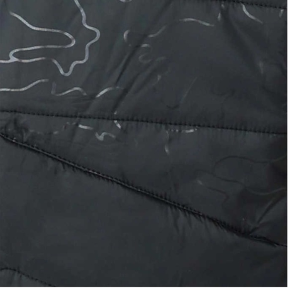 Eddie Bauer Reversible Fuzzy Fleece Jacket Black Neon Yellow Trim Medium 10-12 - Picture 14 of 15